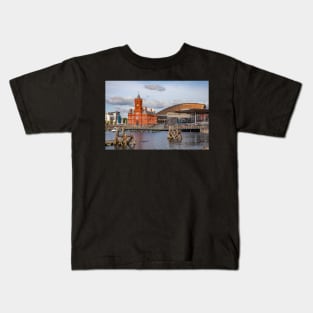 Mermaid Quay, Cardiff Bay, Wales Kids T-Shirt